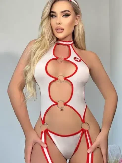Déguisement sexy pour femme Infirmière Halter Teddies