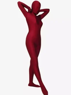 Déguisements Halloween Morph Suit Rouge foncé Lycra Spandex Zentai Suit