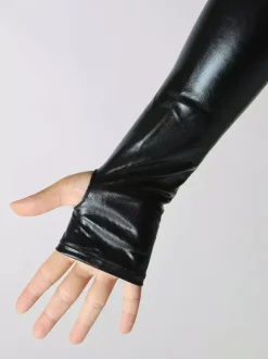 Déguisements Halloween Noir Catsuit métallique brillant 2026 Combinaison pour femmes