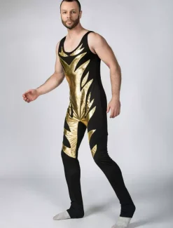 Déguisements Halloween Shiny Métallique 2026 Lutte Singlet Déguisements Halloween
