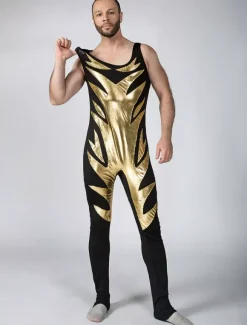 Déguisements Halloween Shiny Métallique 2026 Lutte Singlet Déguisements Halloween