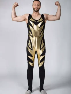Déguisements Halloween Shiny Métallique 2026 Lutte Singlet Déguisements Halloween