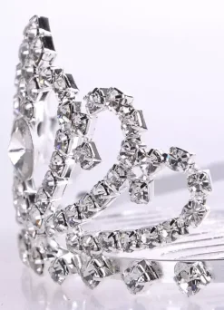 Diadème de fille de fleur strass argentés casque de reconstitution historique pour tout-petits