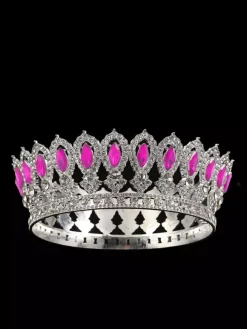 Diadèmes victoriens en alliage couronnes en cristal et pierres synthétiques accessoires de tête pour femmes