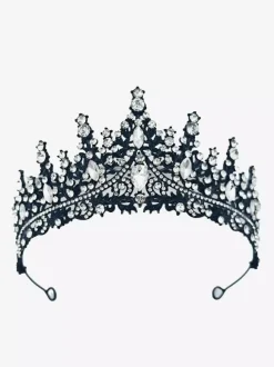 Diadèmes vintage pour femmes couronnes en alliage strass et pierres synthétiques style rétro