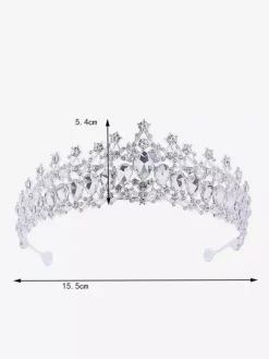 Diadèmes vintage pour femmes en alliage et strass accessoire de tête rétro élégant