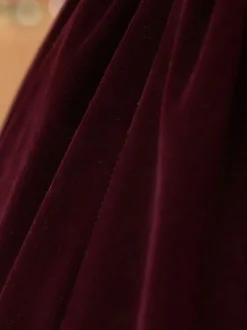 Douce Lolita JSK Robe Velours Lacet Ruffle Lolita Pull Jupes Bordeaux