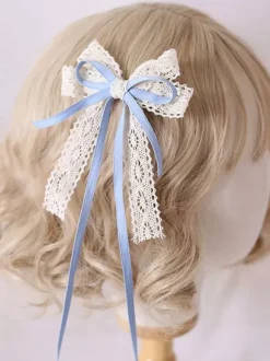Douce Lolita Coiffure Avec Noeuds Lacet Coiffure Accessoires pour cheveux Lolita Déguisements Halloween