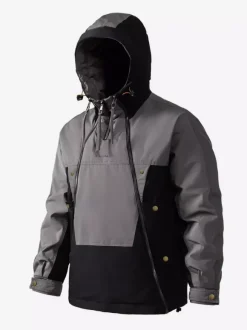Doudoune à capuche pour homme veste décontractée à double fermeture éclair et blocs de couleurs veste chaude