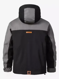 Doudoune à capuche pour homme veste décontractée à double fermeture éclair et blocs de couleurs veste chaude