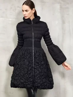 Doudoune Femme Chic En Duvet De Canard Manteau Cintré Chic