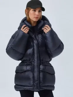 Doudoune Décontractée À Capuche En Duvet De Canard Manteau Femme
