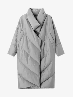 Doudoune Long Oversize En Duvet De Canard En Coupe Ample Manteau Femme