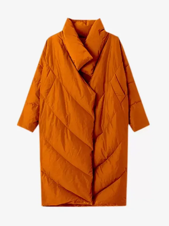 Doudoune Long Oversize En Duvet De Canard En Coupe Ample Manteau Femme
