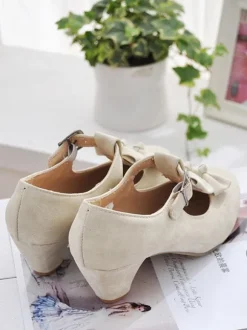 Doux Lolita Chaussures Lolita Talon Bows Prisme Pompes Déguisements Halloween