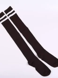 Doux Lolita Stocking deux chaussettes hautes de coton de rayure de tonalité Déguisements Halloween
