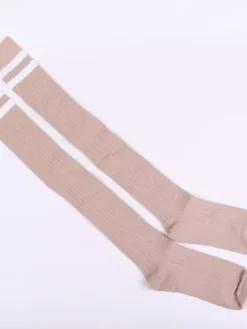 Doux Lolita Stocking deux chaussettes hautes de coton de rayure de tonalité Déguisements Halloween