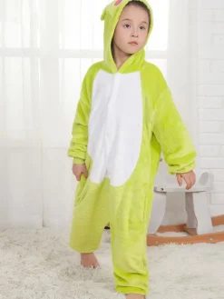 Enfant Cadeaux Noël Pyjama Déguisement Grenouille Hiver Automne En Flanelle En Flanelle Déguisements Halloween