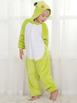 Enfant Cadeaux Noël Pyjama Déguisement Grenouille Hiver Automne En Flanelle En Flanelle Déguisements Halloween