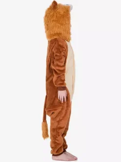 Enfants Cadeaux Noël Lion Kigurumi Carnaval Pyjamas Flanelle Hiver Vêtements De Nuit Mascotte Animal Déguisement Halloween Costume Carnaval
