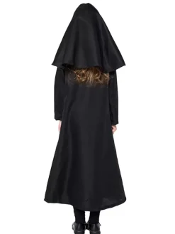 Enfants Nun Costume Déguisements Halloween Noire Robes Ensemble Robe de Princesse Fille
