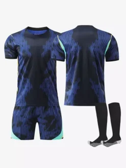 Ensemble 3 pièces de vêtements de sport personnalisés à manches courtes maillot extérieur de l'équipe du Brésil 2026