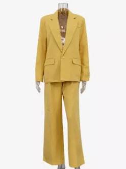 Ensemble 2 pièces jaune costume oversize et pantalon large pour l'automne 2026
