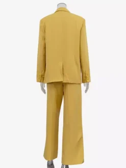 Ensemble 2 pièces jaune costume oversize et pantalon large pour l'automne 2026
