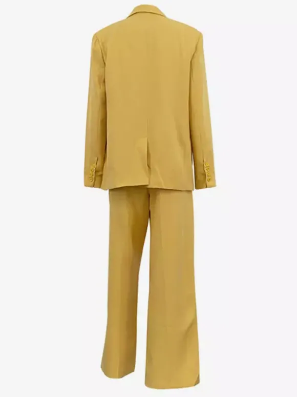 Ensemble 2 pièces jaune costume oversize et pantalon large pour l'automne 2026