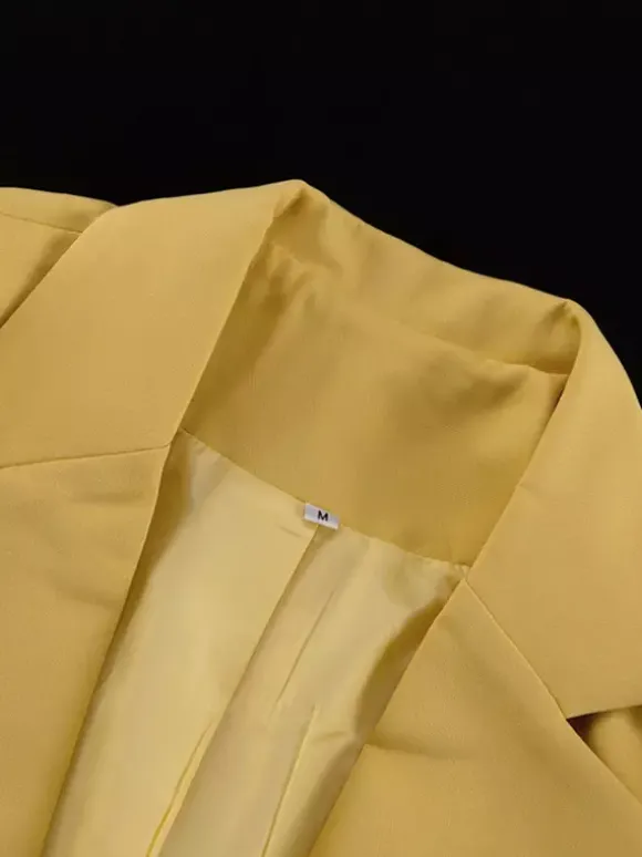 Ensemble 2 pièces jaune costume oversize et pantalon large pour l'automne 2026