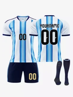 Ensemble 3 pièces personnalisé maillot domicile de l'équipe nationale 25/26 manches courtes