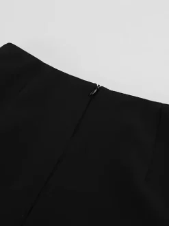 Ensemble blazer sablier pour femme - Tailleur péplum noir style vintage avec mini-jupe - Tenue de travail printemps 2026