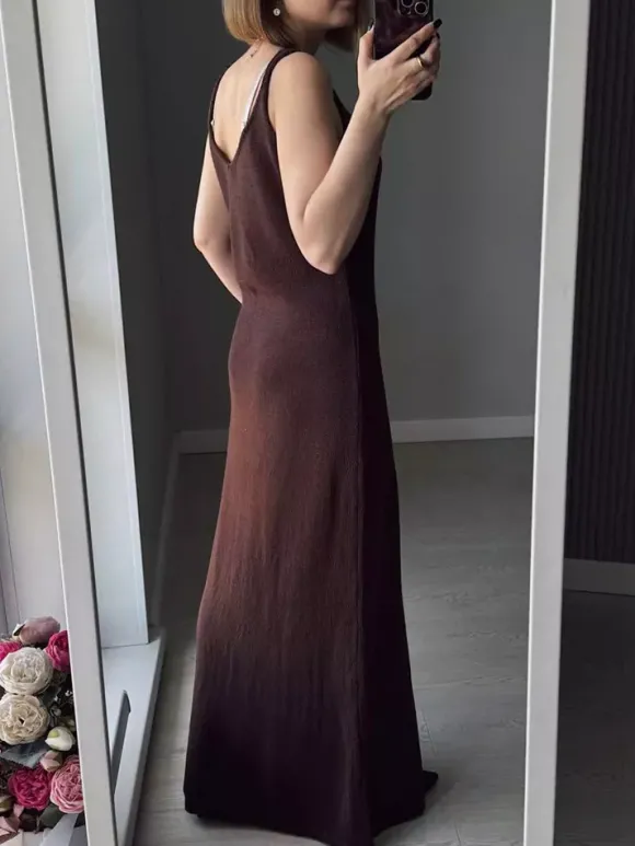 Ensemble coordonné 3 pièces en maille : robe maxi cardigan long et robe nuisette pour femme (collection 2026)