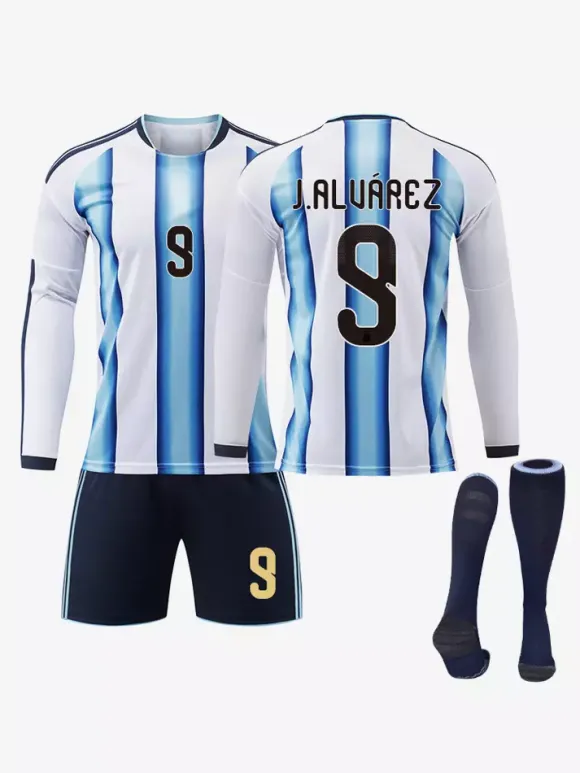 Ensemble de 3 pièces : maillot domicile manches longues de l'équipe nationale d'Argentine 2026