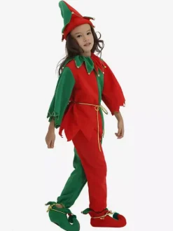 Ensemble De 4 Pièces De Costume De Noël Enfants Déguisements Noël Cadeau Enfant