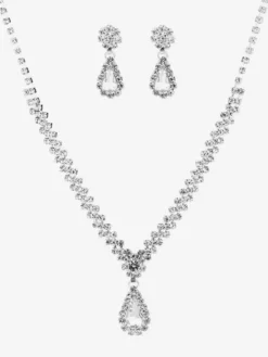 Ensemble de bijoux de mariage à la mode en métal Chic zircone cubique