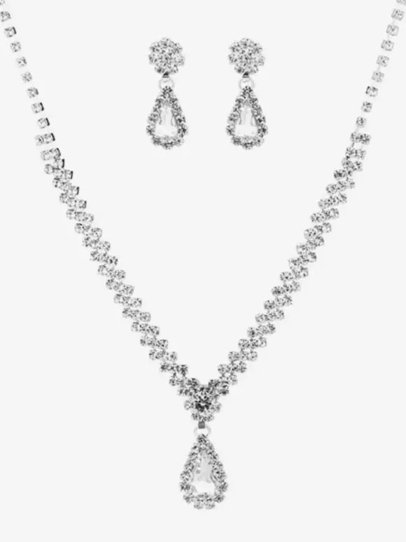 Ensemble de bijoux de mariage à la mode en métal Chic zircone cubique