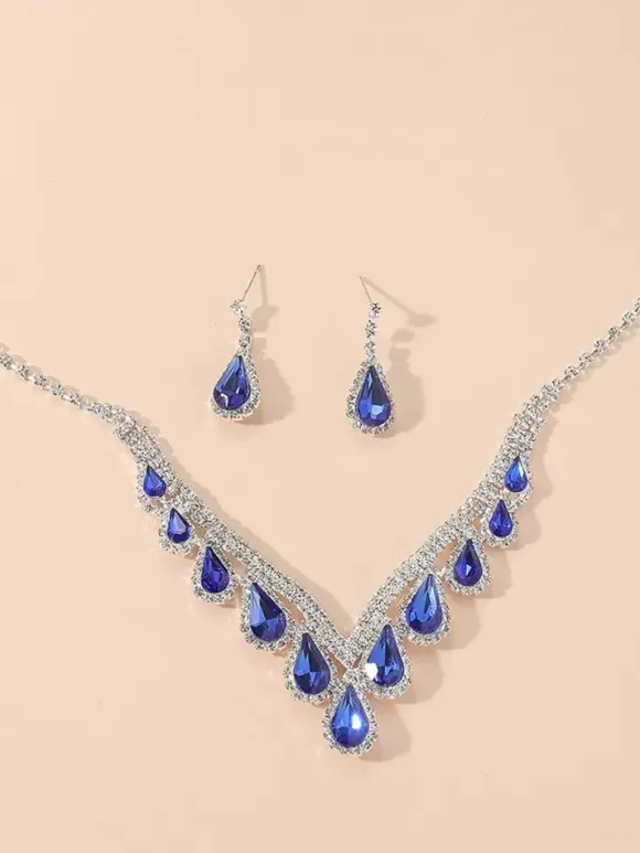 Ensemble de bijoux pour mariage beau métal zircone cubique