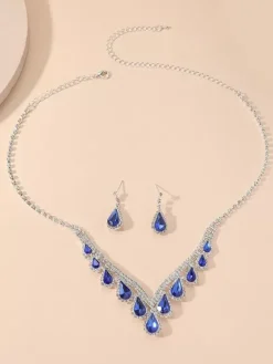Ensemble de bijoux pour mariage beau métal zircone cubique