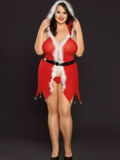 Ensemble de costumes de Noël pour femmes avec ceinture