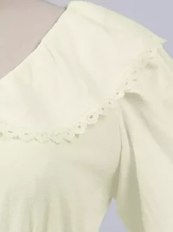 Ensemble de costumes rétro médiévaux pour femmes en polyester à volants Marie Antoinette