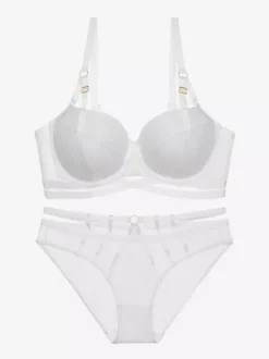 Ensemble De Lingerie Bleue À Armatures 2 Pièces Soutien-Gorge Push-Up Culotte