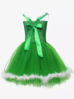 Ensemble de Noël pour fille Robe rouge Cape Chapeau Polyester Costumes de vacances de Noël
