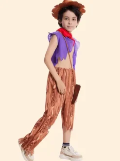 Ensemble de pantalons cravate violet pour enfants