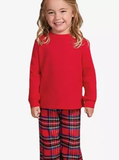 Ensemble de pyjamas de Noël classiques à carreaux rouges pour toute la famille 2026