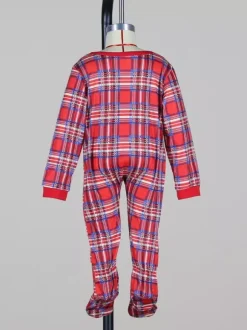 Ensemble de pyjamas de Noël classiques à carreaux rouges pour toute la famille 2026
