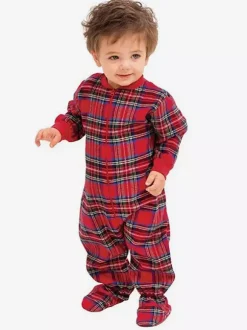 Ensemble de pyjamas de Noël classiques à carreaux rouges pour toute la famille 2026