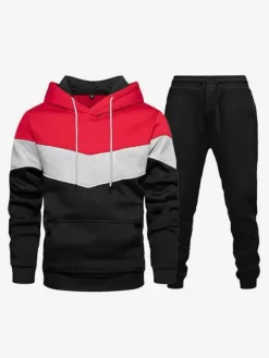 Ensemble de sport décontracté pour homme avec sweat-shirt à capuche et pantalon ensemble deux pièces