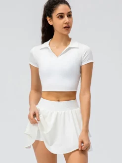 Ensemble de sport de tennis à manches courtes pour femmes Running Activewear