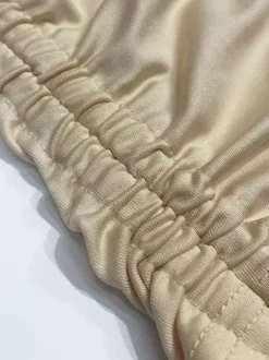 Ensemble deux pièces abricot décontracté quotidien : haut à manches courtes et col rond lacé pantalon
